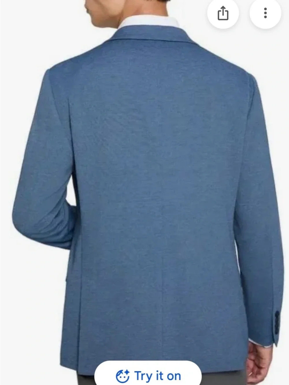Kenneth Cole Slim Blue Two-Button Sport Coat